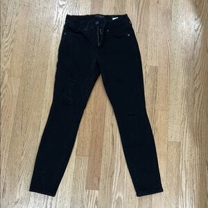 Women's skinny mid rise black lucky brand jeans
